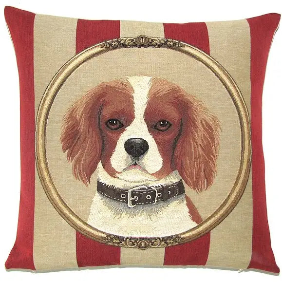 King Charles Cavalier Portrait Throw Pillow