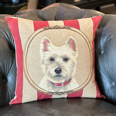 Westie Portrait Throw Pillow - Horse Country Trading Company