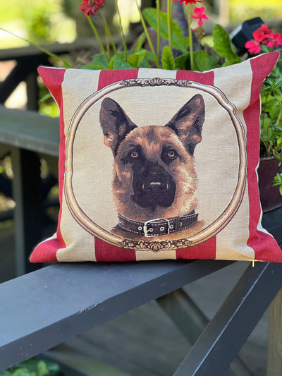 German Shepherd Portrait Throw Pillow - Horse Country Trading Company