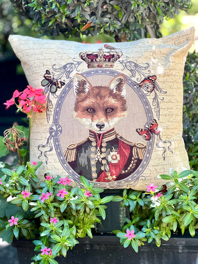 Framed Royal Fox Throw Pillow - Horse Country Trading Company