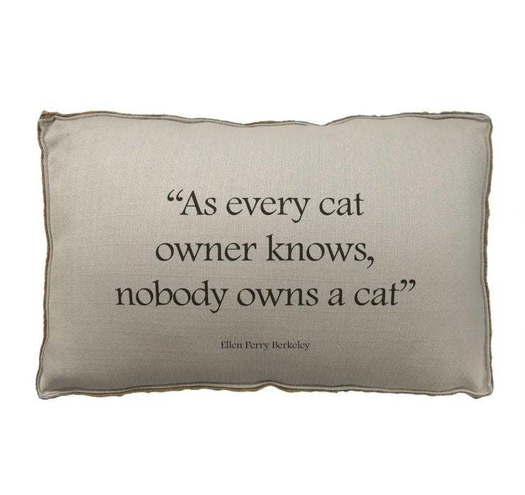 Cat Owner Pillow - Horse Country Trading Company