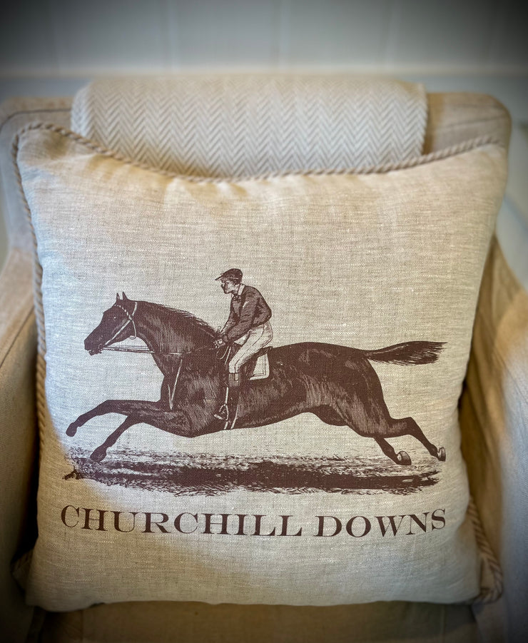 Churchill Downs Throw Pillow - Horse Country Trading Company