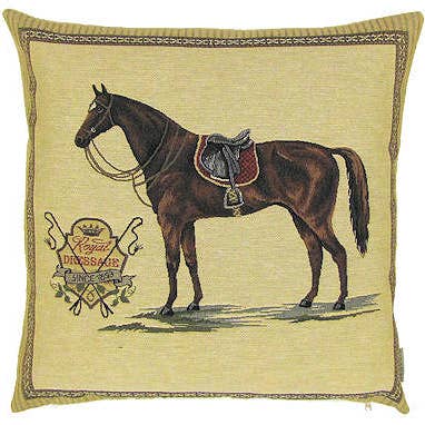 Royal Dressage Horse Throw Pillow - Horse Country Trading Company