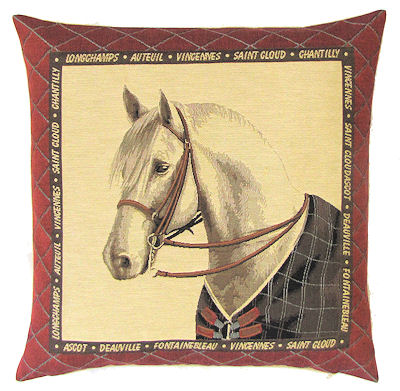 Blanketed Race Horse Throw Pillow - Horse Country Trading Company