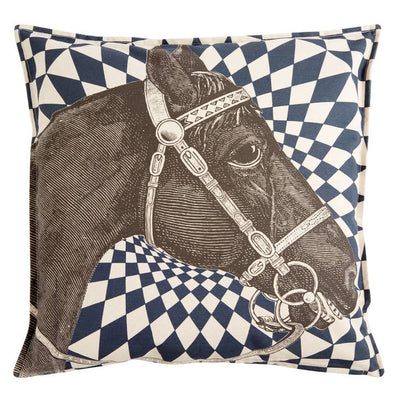 Equus Blue Optic Throw Pillow - Horse Country Trading Company