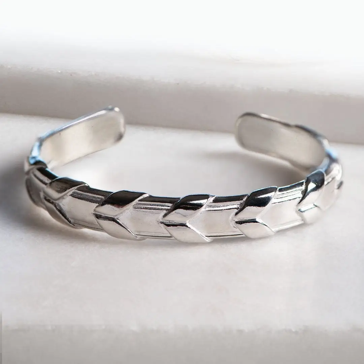 Lexington Laced Rein Cuff Silver