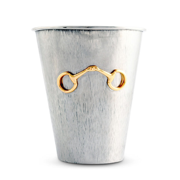Mint Julep Stainless Steel Cup with Gold Bit - Horse Country Trading Company