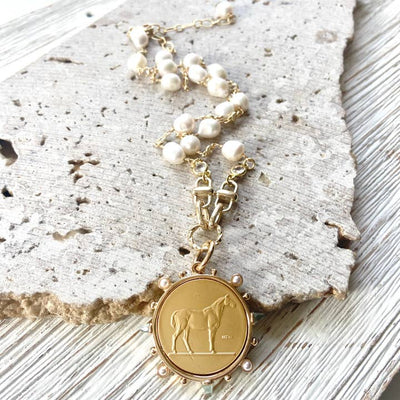 Derby Boutique Horse Coin Necklace - Horse Country Trading Company