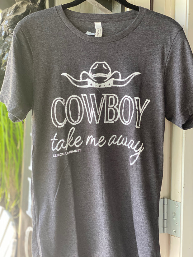 Cowboy Take Me Away Graphic Tee - Horse Country Trading Company