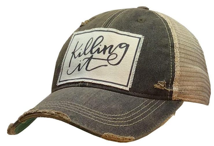 Killing It Distressed Trucker Cap Black - Horse Country Trading Company
