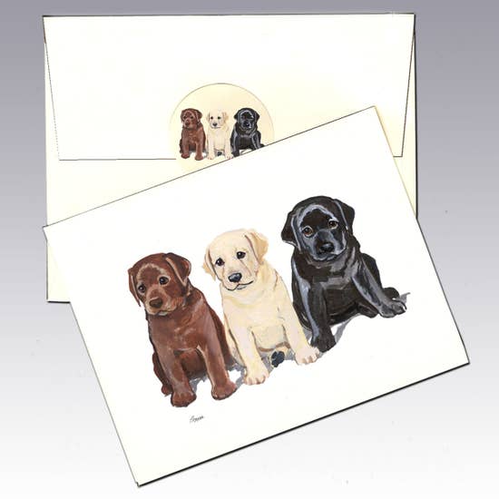Labrador Puppy Note Cards - Horse Country Trading Company