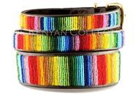 "Rainbow" Beaded Dog Collar - Horse Country Trading Company