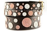 "Dots Pink" Beaded Dog Collar - Horse Country Trading Company