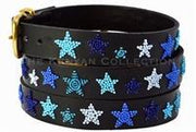 "Indigo Stars" Beaded Dog Collar - Horse Country Trading Company