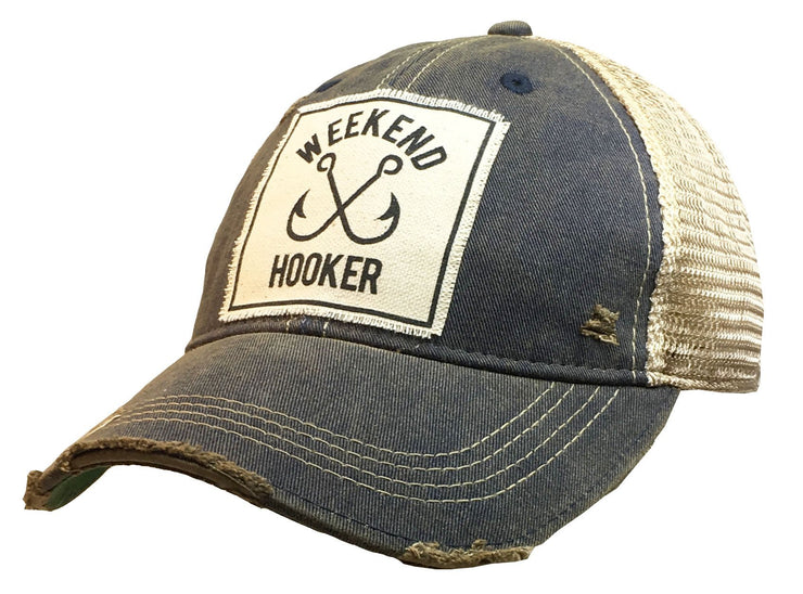 Weekend Hooker Trucker Cap Navy Blue - Horse Country Trading Company