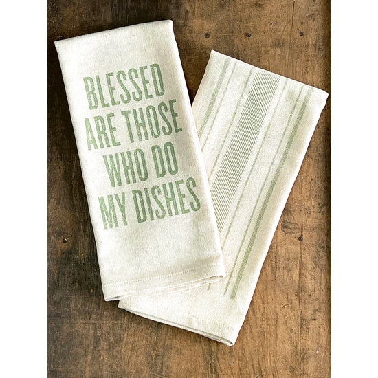 Blessed are Those Who Do My Dishes Hand Towel - Horse Country Trading Company