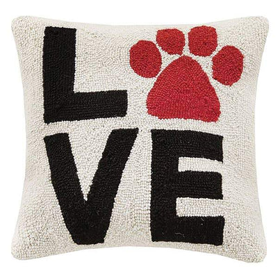 Love Paw Print Hook Pillow - Horse Country Trading Company