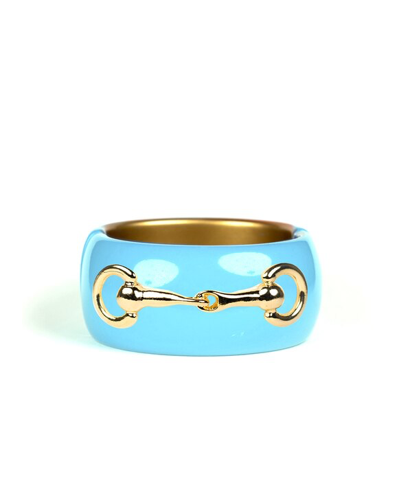 Narrow Cuff - Turquoise & Snaffle - Horse Country Trading Company
