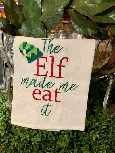 The Elf Made Me Eat It Hand Towel - Horse Country Trading Company