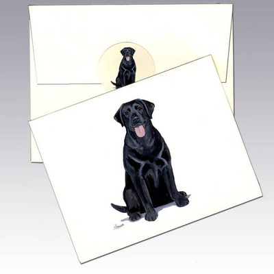 Labrador Black Note Cards - Horse Country Trading Company