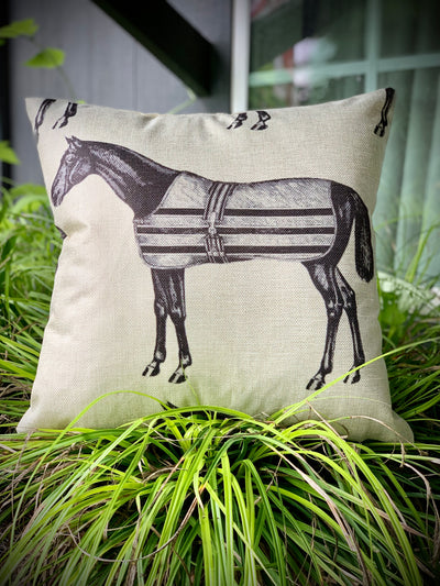 Horse Jacquard Throw Pillow 18x18 - Horse Country Trading Company