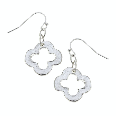 Silver Clover Earrings - Horse Country Trading Company