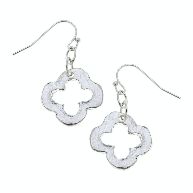 Silver Clover Earrings - Horse Country Trading Company