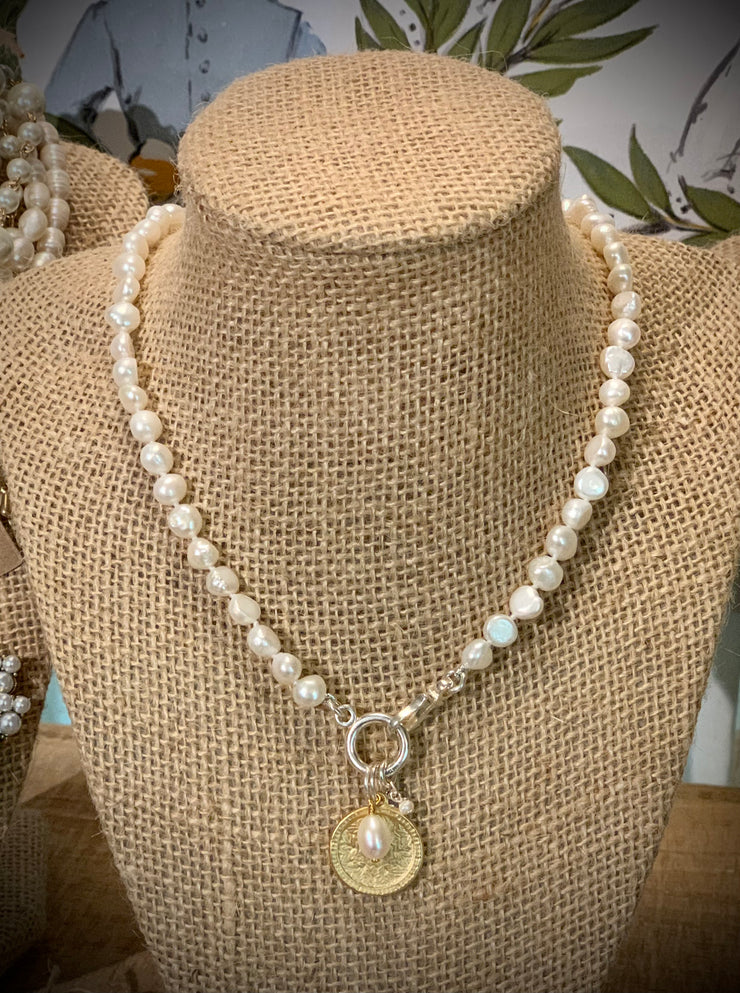 Emily Pearl Necklace - Horse Country Trading Company