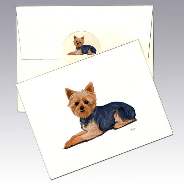 Yorkshire Terrier Puppy  Note Cards - Horse Country Trading Company