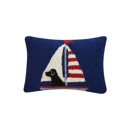 Labrador in Sailboat Hook Pillow - Horse Country Trading Company