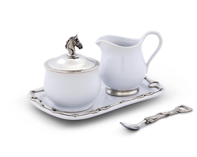 Equestrian Sugar and Creamer Set - Horse Country Trading Company