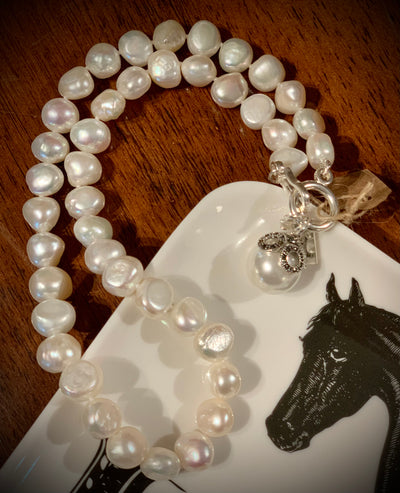 Caroline Freshwater Baroque Pearl Necklace - Horse Country Trading Company