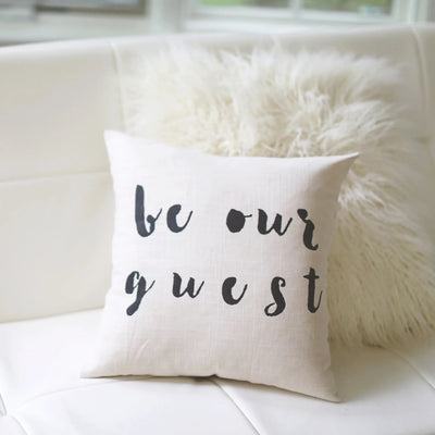 Be Our Guest Throw Pillow - Horse Country Trading Company
