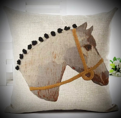 WB Horse Throw Pillow 18x18 - Horse Country Trading Company