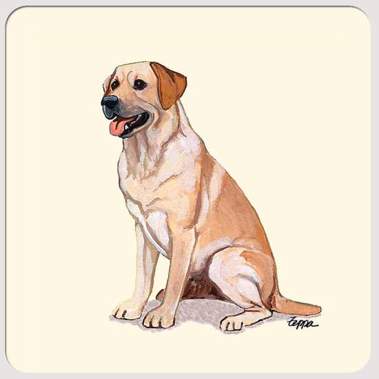 Labrador Yellow Beverage Coasters - Horse Country Trading Company