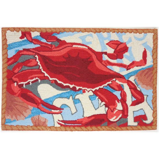 Fresh Catch Crab Rug 22 x 34 - Horse Country Trading Company