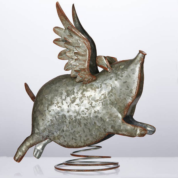 Metal Flying Pig - Horse Country Trading Company