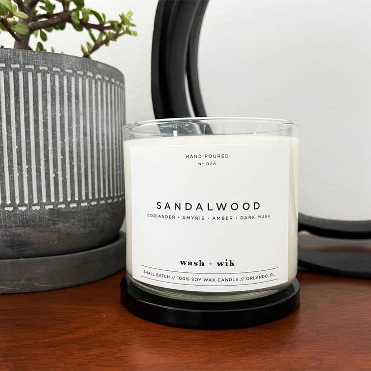 Sandalwood 3 Wick Soy Candle - Horse Country Trading Company