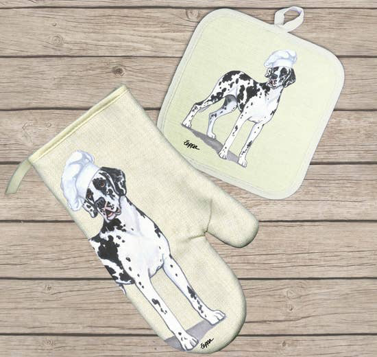 Great Dane with Natural Ears Hot Paws Oven Mitt - Horse Country Trading Company