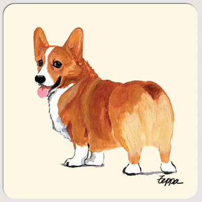 Welsh Corgi Pembroke Red Beverage Coasters - Horse Country Trading Company