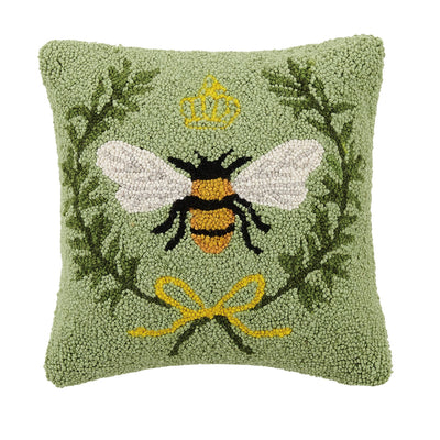 French Queen Bee Hook Pillow - Horse Country Trading Company