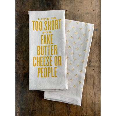 Life is Too Short for Fake Butter Hand Towel - Horse Country Trading Company