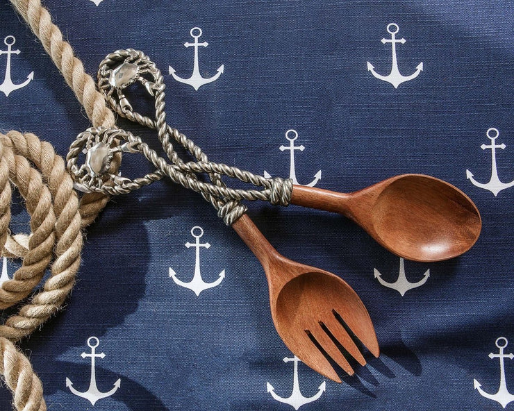 Crab & Rope Salad Server Set - Horse Country Trading Company