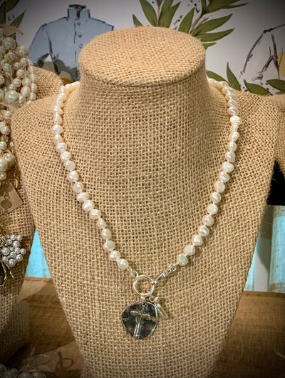 Sophie Silver Pearl Necklace - Horse Country Trading Company