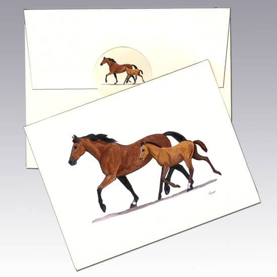 Mare and Foal Note Cards - Horse Country Trading Company