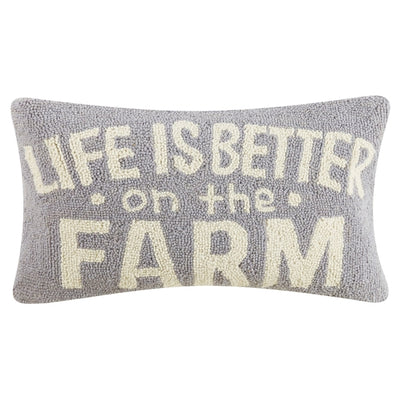 Life Is Better On The Farm Hook Pillow - Horse Country Trading Company