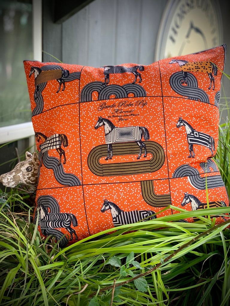 Horse Country Carrot - Turnout Horse Pillow 18x18