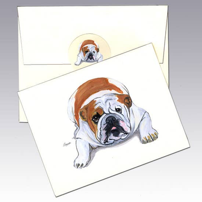 Bulldog Note Cards - Horse Country Trading Company