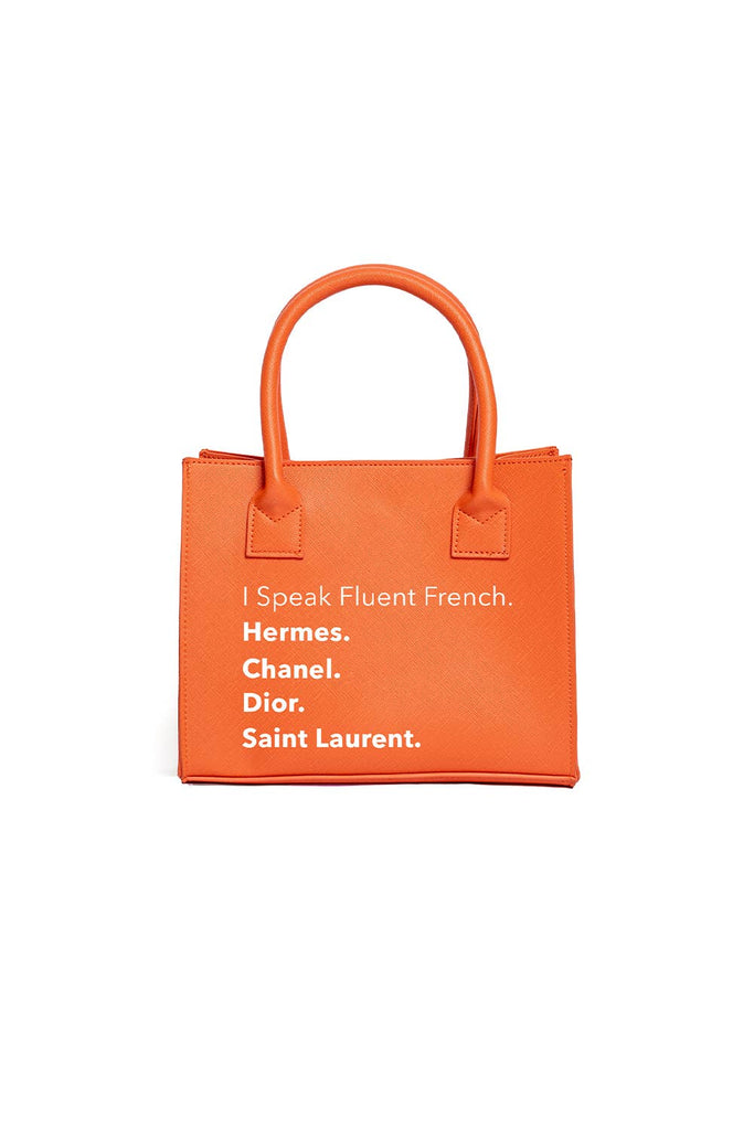 Fluent French Tote in Orange  Horse Country Trading Company