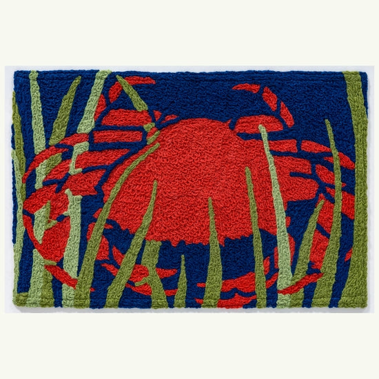 Red Crab in Seaweed Rug 20 x 30 - Horse Country Trading Company